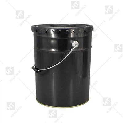 Blecheimer mit Blumendeckel